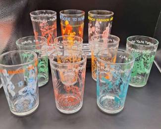 Vintage Flintstones juice glasses