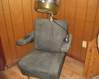 Vintage Salon Chair with Atomic Speed King Hair Dryer