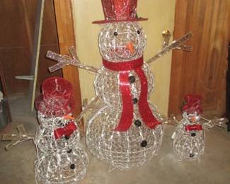 Lighted Holiday Snow Men