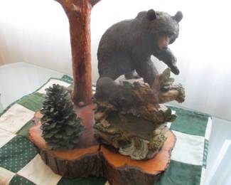 Rustic Bear Table Lamp