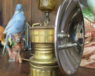 Antique AUTO-LITE Carbide Miners Lamp w/ BUMPERGRIP