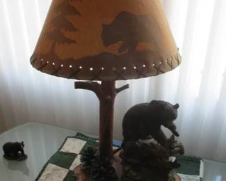 Rustic Bear Table Lamp