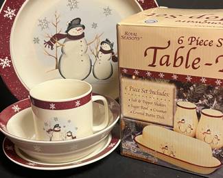 Snowman dishes