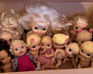 assorted dolls