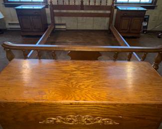 Beautiful Sumter Co Bedroom Set
w/ Bed, Pair of End Tables, Dresser w/Mirror, and Chest of Drawers