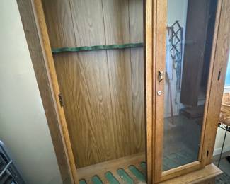 Beautiful Oak Gun Cabinet