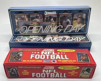 1990 Score NFL Football Collector Set And Two Donruss 1987 Opening Day Baseball Cars Sets