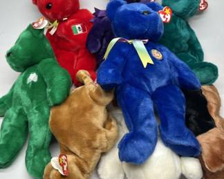 (8) Large NWT 1990s TY Beanie Buddy Stuffed