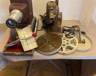 Vintage Movie Projector And Slide Projector