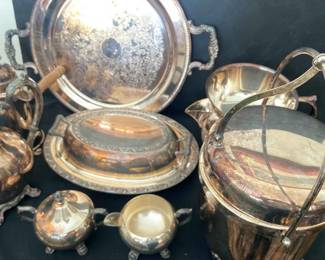 Silver Plated Tea Set and More