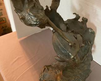 Bronze Lady Diver Sea Sculpture 