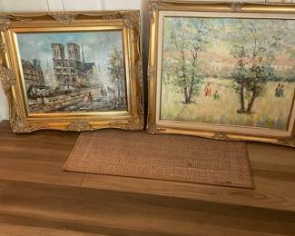 Two Impressionist Prints On Canvas 