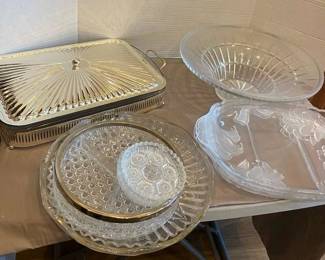 Eleven Elite Glassware Serving Pieces