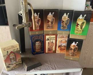 Steinal Tap Nine Steins and Vintage Tap