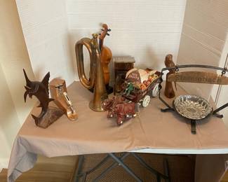 Vintage Brass Bugle And More Great Decor 
