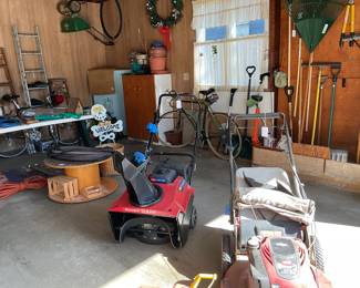 Toro snow blower and Toro lawn mower