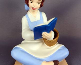 Walt Disney's Classics Collection Beauty And The Beast Bookish Beauty "Belle" 4" Porcelain Sculpture With COA