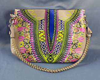 Handbag Republic Classic Vegan Purse/Tote Bag With Ethnic Design And Shoulder Strap
