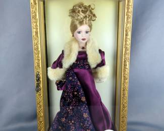 Camellia Garden Collection 16" Porcelain Doll With Authentic Swarovski Necklace And Earrings