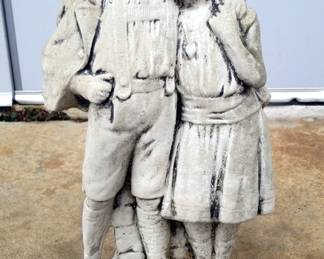 Cast Concrete Sweethearts Garden Statue