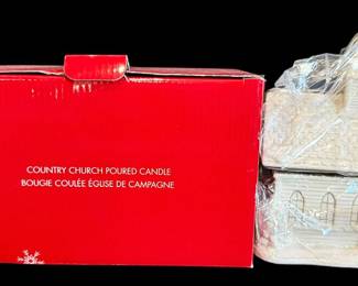 Avon Christmas Country Ceramic Candle