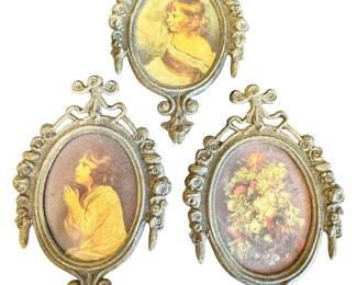 Set of 3 Miniature Ornate Picture Frames