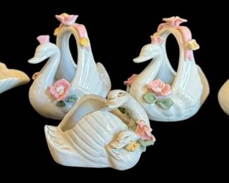 Lot of Swan Themed Figurines