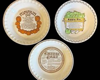 3 Vintage Pie Plates