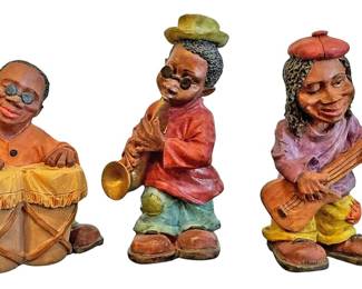 Vintage Jazz or Jamaican Band Figurines