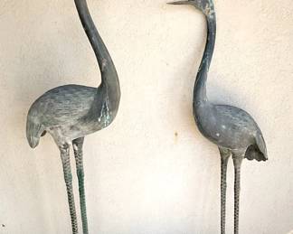 Metal Egret Statues