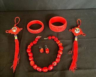 Red Cinnabar Bangle And More