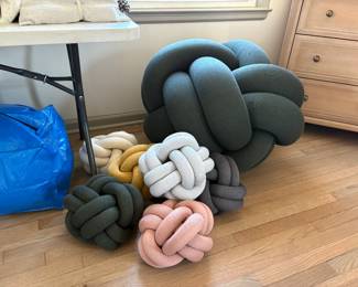 dwr knot pillows and knot chair