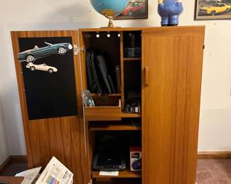 Midcentury teak computer cabinet
Office supplies