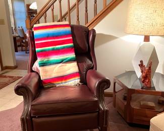 Leather recliner