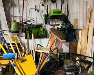 Lawn tools, lawn mowers, snow thrower, power washer.
