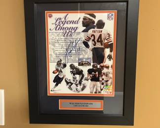 Walter Payton Autographed Legend among us 8x10
