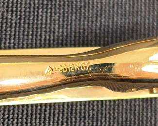 Vintage Bell 10k, 12k gold filled Tie Clips