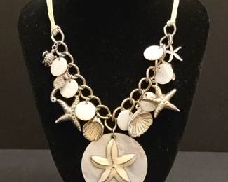 Seashell Necklace and Earrings