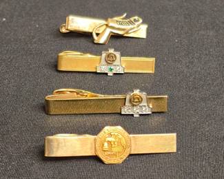 Vintage Bell 10k, 12k gold filled Tie Clips