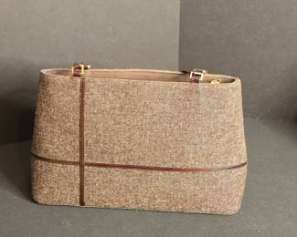 Etienne Aigner Tweed with Leather Hangbag
