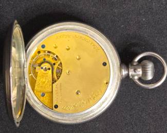 Waltham American Watch Co Sterling Silver Pocket Watch in working condition