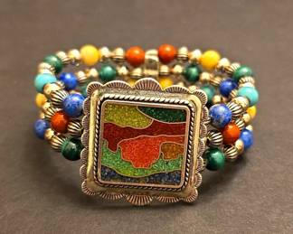 Carolyn Pollack Relios Multistone Sterling Silver Bracelet