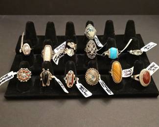 Various Sterling Silver Rings