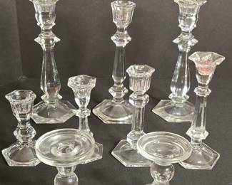 Crystal and Glass Candle Holders