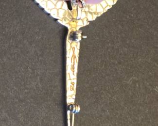 Lavaggi Sterling Silver Blue Hope Angel Necklace