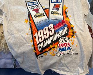 Several Michael Jordan collectible T-shirts