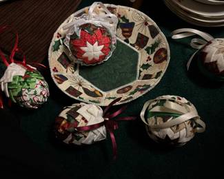 Handmade quilted ornaments!