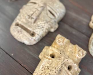 Hand carved Mayan/Aztec stone mask