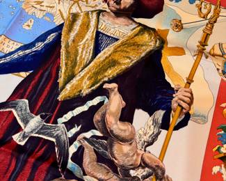 NEVER WORN- HERMĒS SCARF : Les Ameriques by Kermit Oliver, Columbus. An absolute stunning masterpiece!