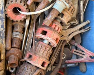 Pipe, threaders, wrenches, and other miscellaneous tools